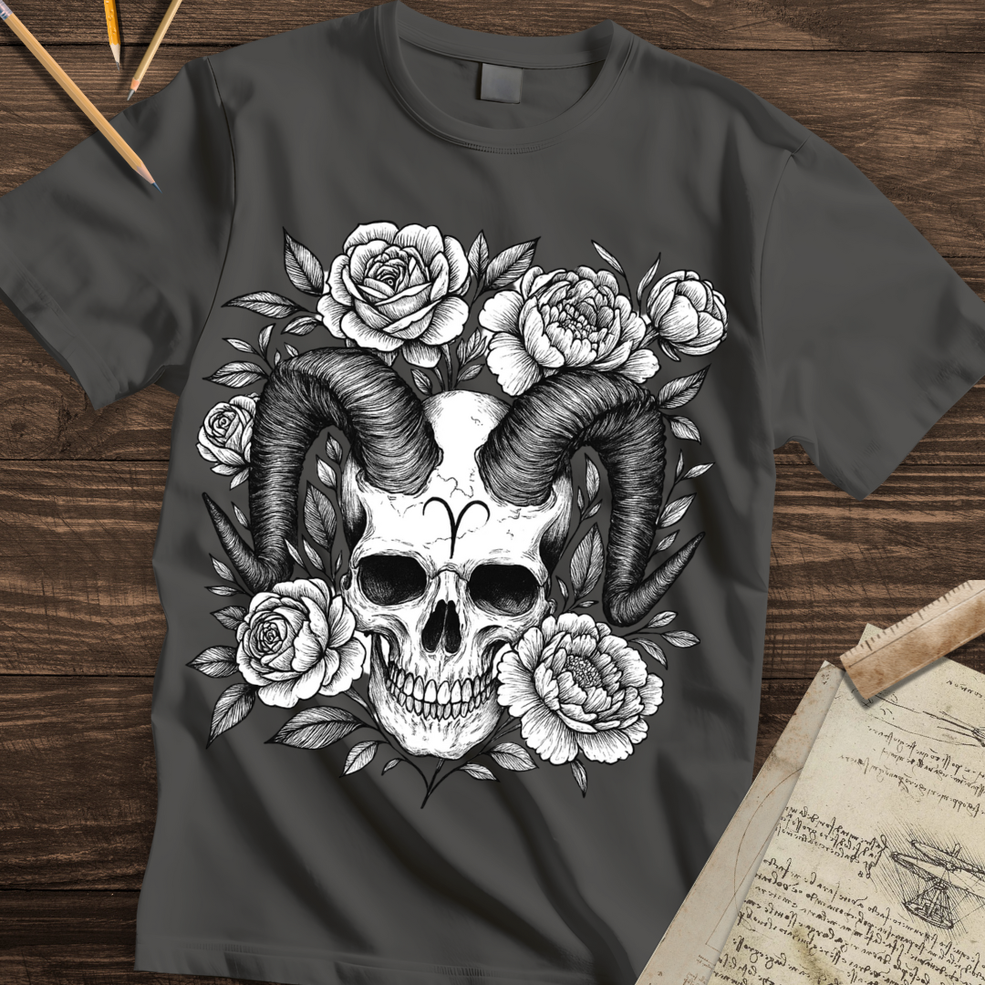 Aries Bloom Skull Tee