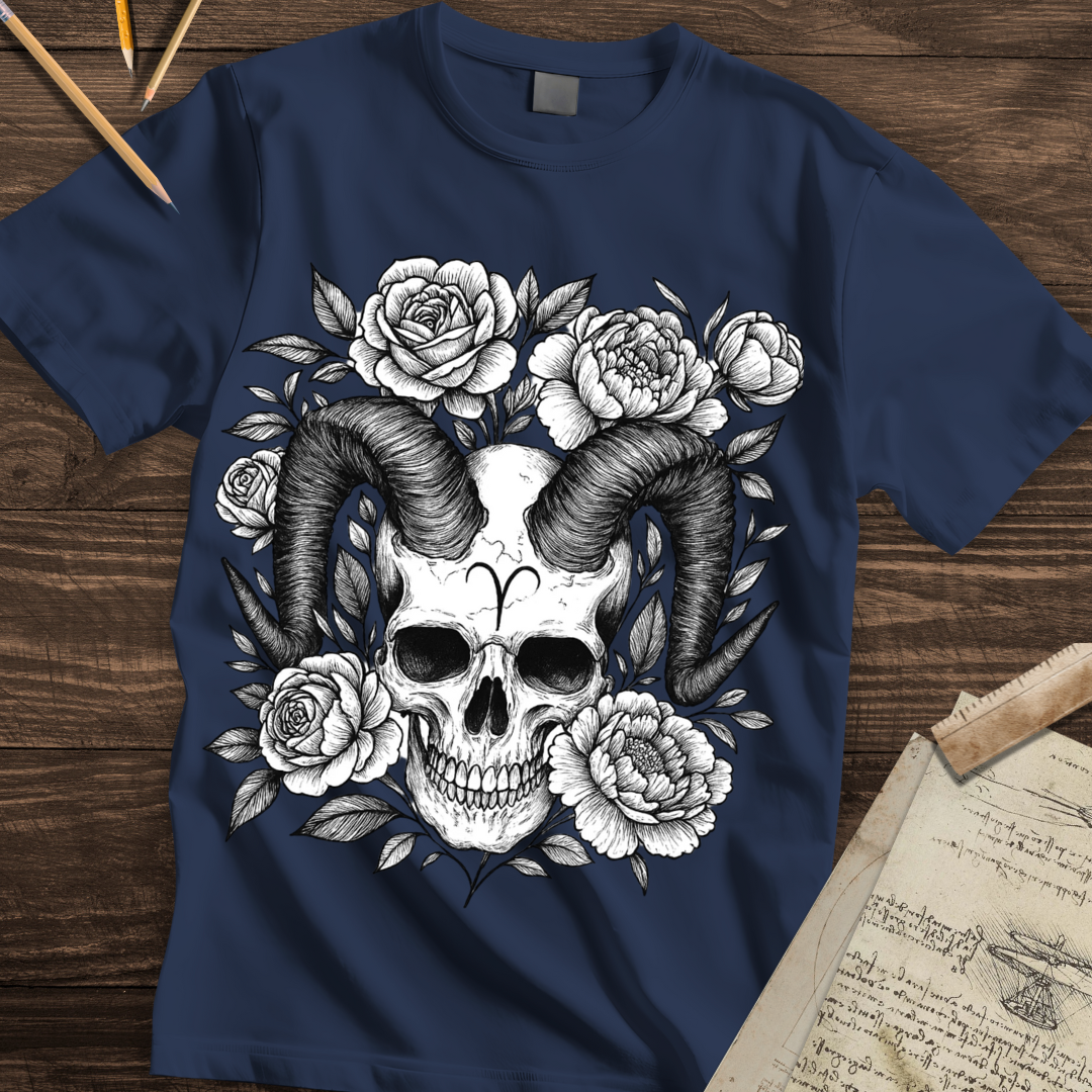 Aries Bloom Skull Tee