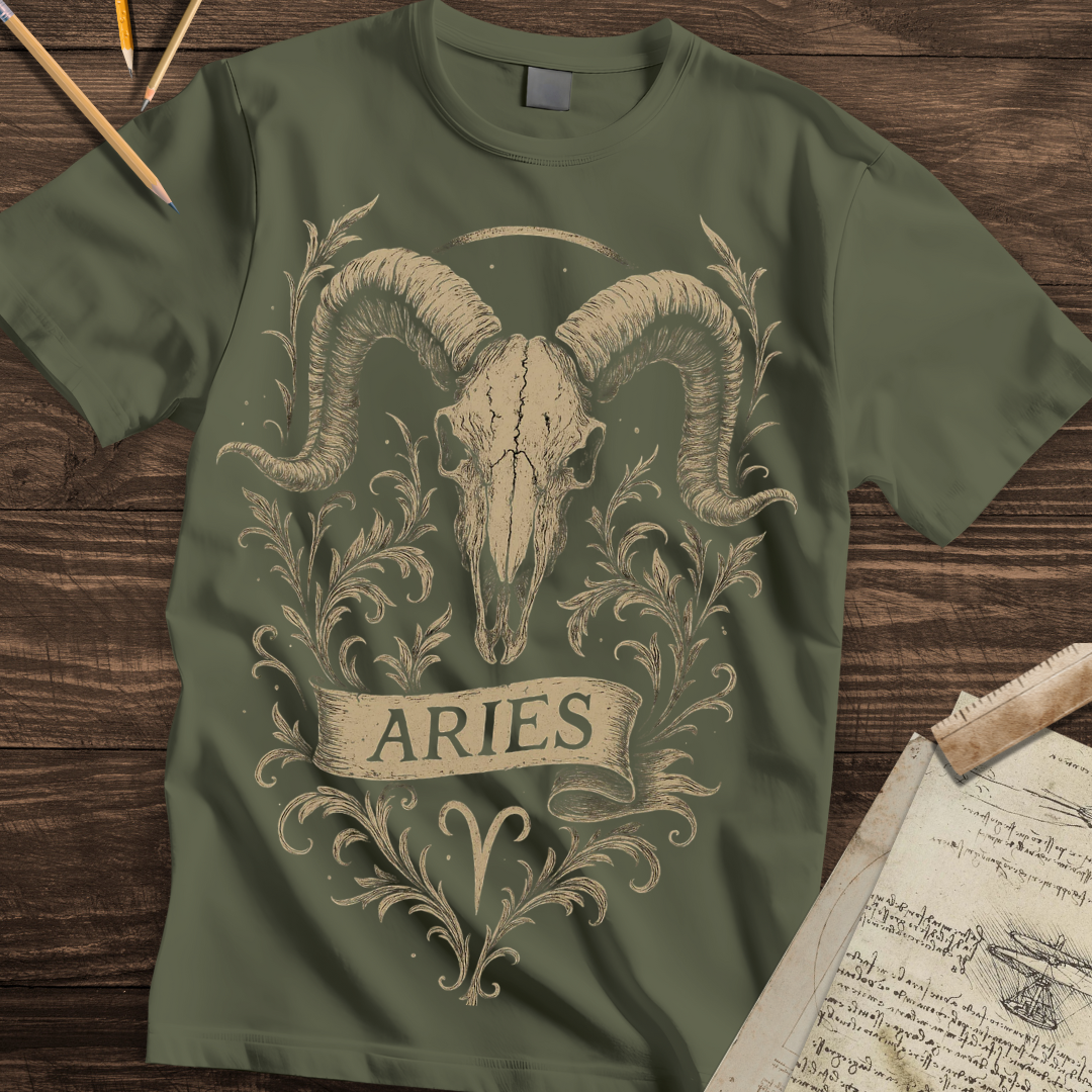 Aries Ram Skull Emblem Tee
