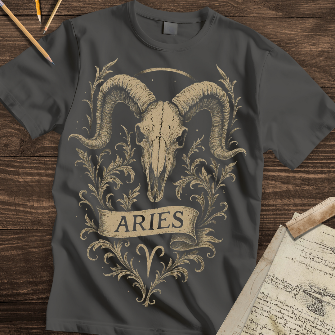 Aries Ram Skull Emblem Tee