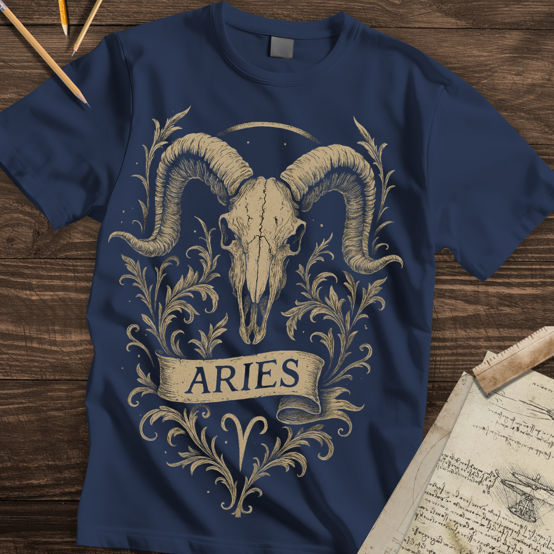 Aries Ram Skull Emblem Tee
