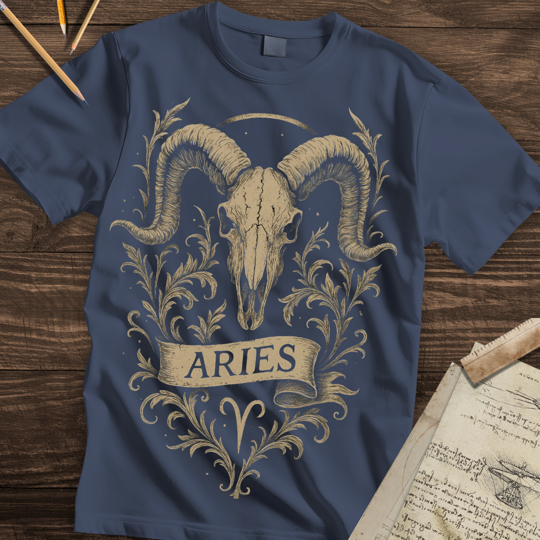Aries Ram Skull Emblem Tee