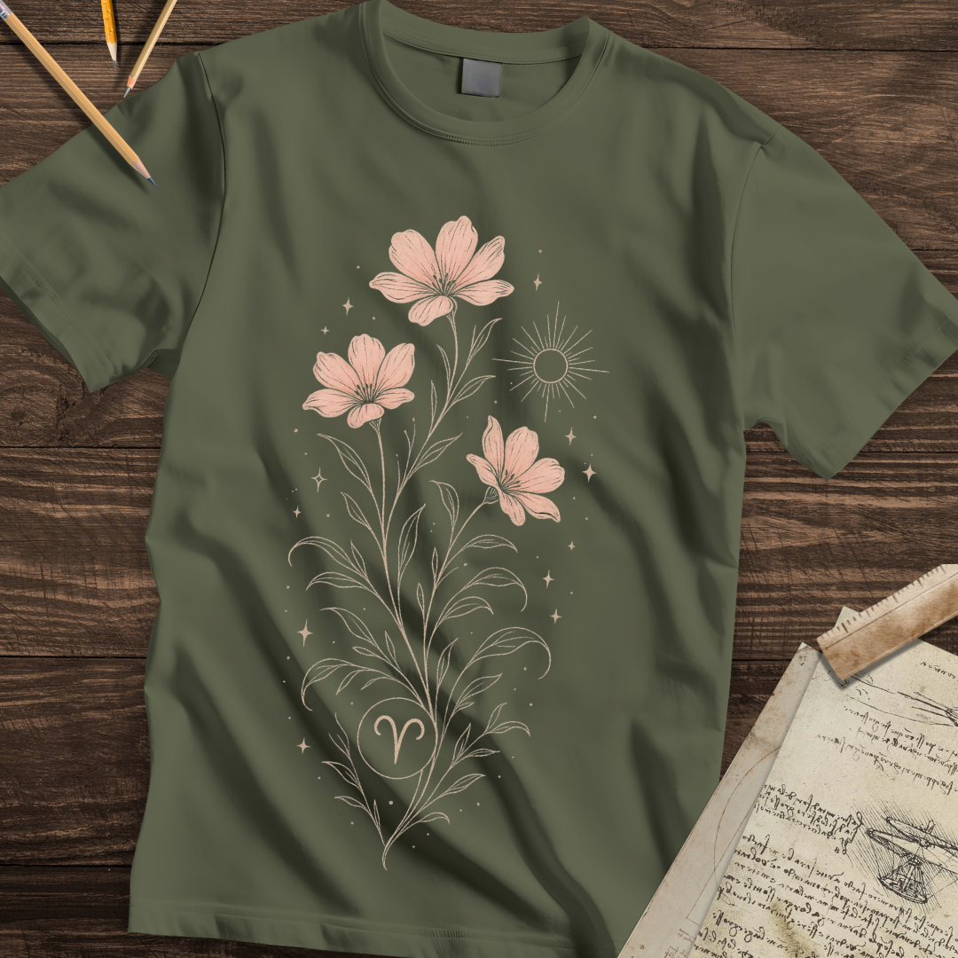 Floral Aries Spirit Tee