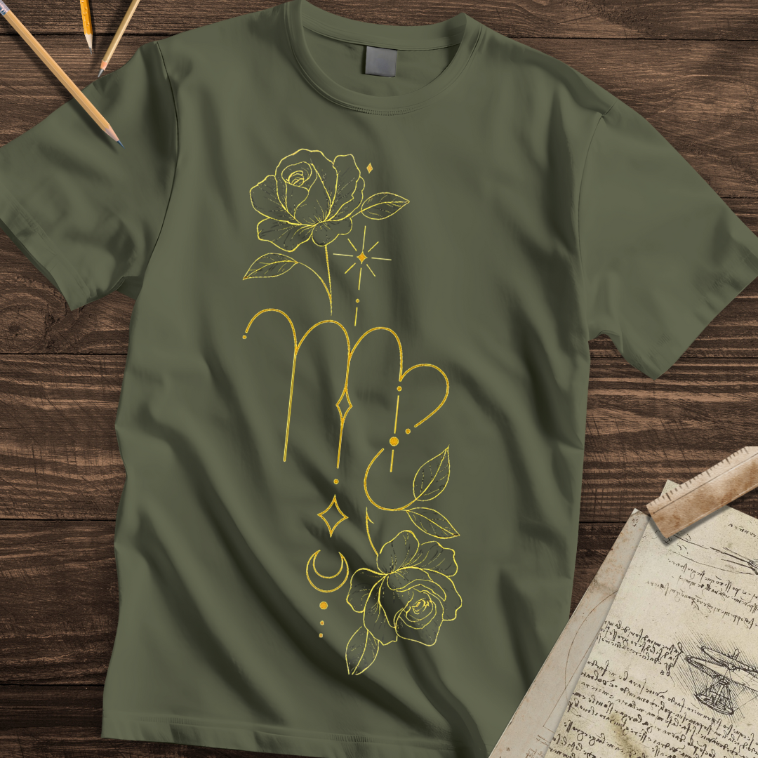 Golden Virgo Bloom Tee