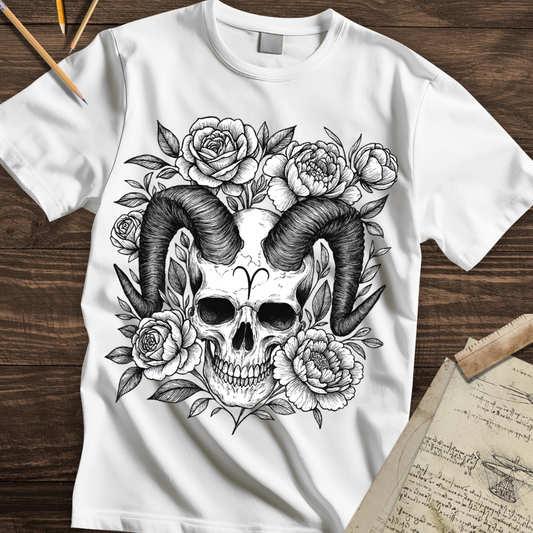 Aries Bloom Skull Tee