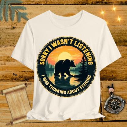 Bear Thinking about Fishing T-Shirt