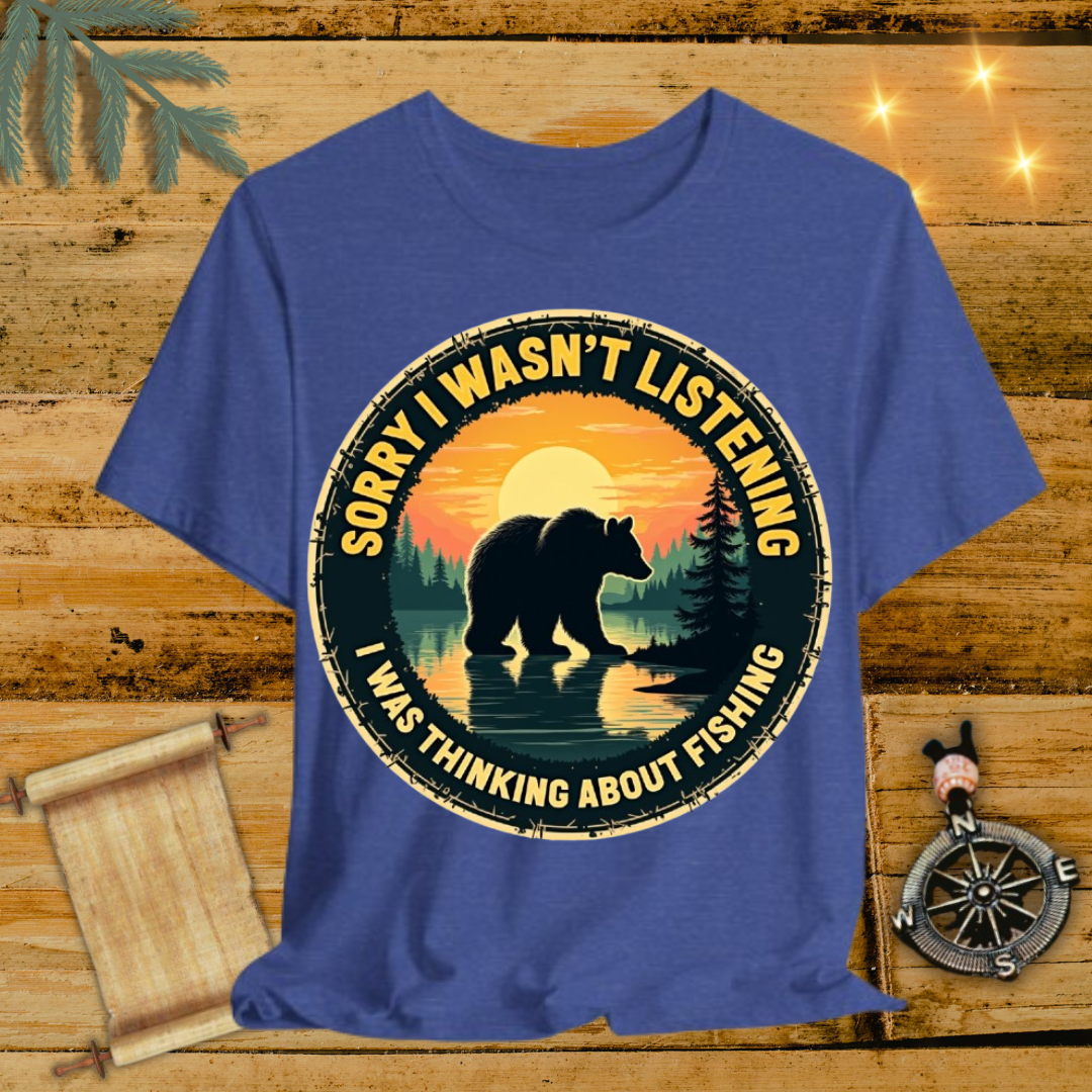 Bear Thinking about Fishing T-Shirt