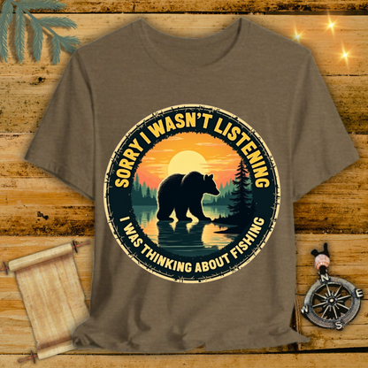 Bear Thinking about Fishing T-Shirt