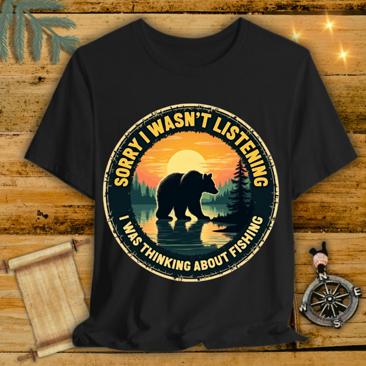 Bear Thinking about Fishing T-Shirt