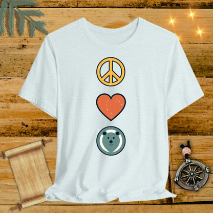 Peace, Love, Bear T-Shirt