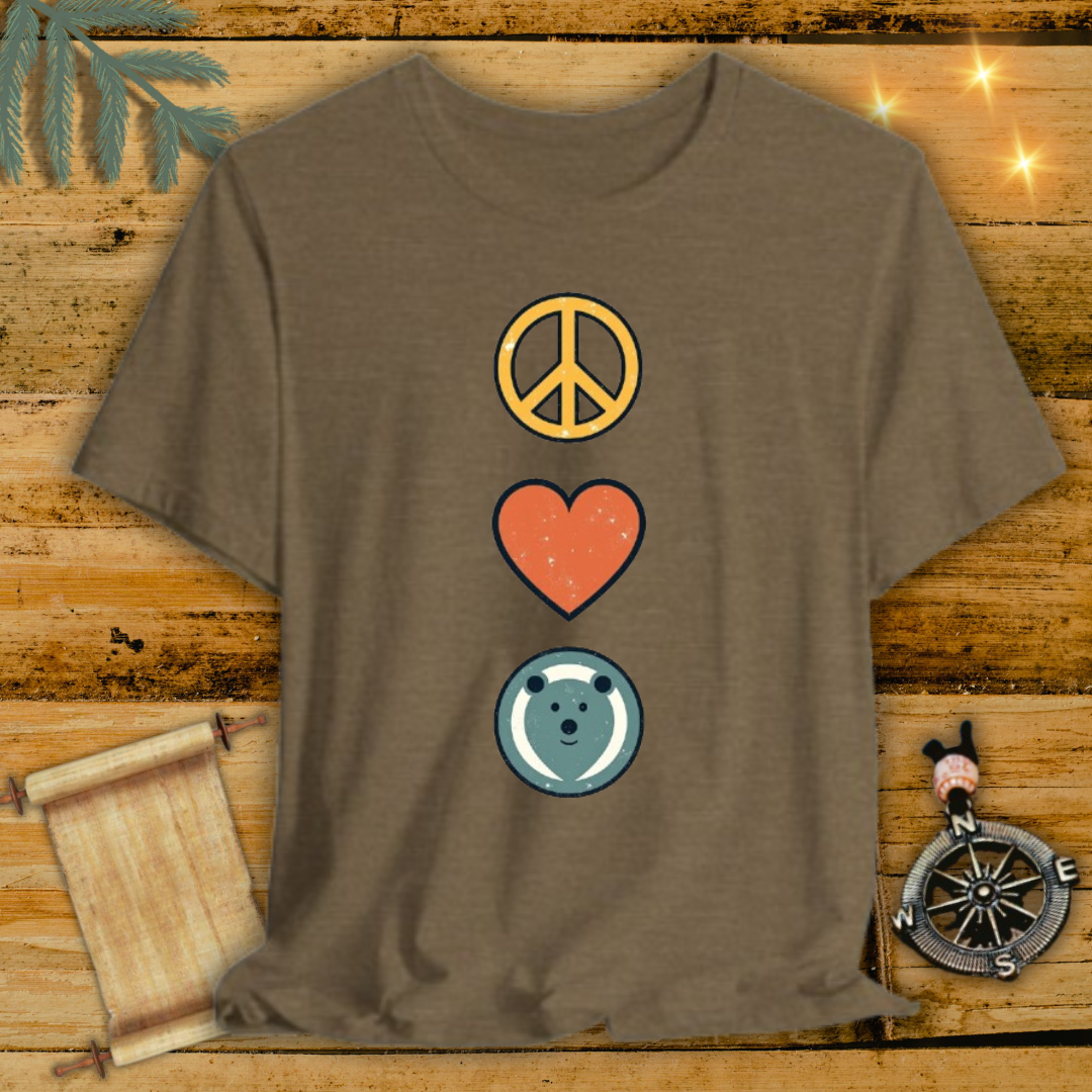 Peace, Love, Bear T-Shirt