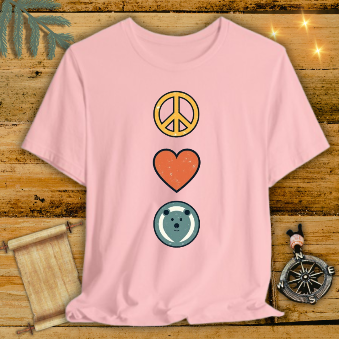 Peace, Love, Bear T-Shirt