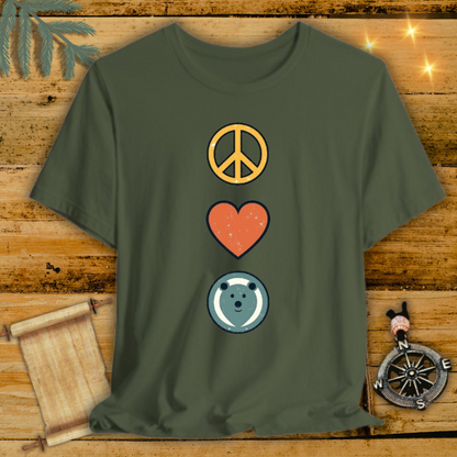 Peace, Love, Bear T-Shirt