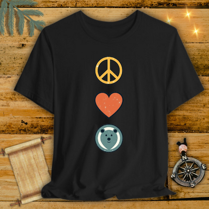 Peace, Love, Bear T-Shirt