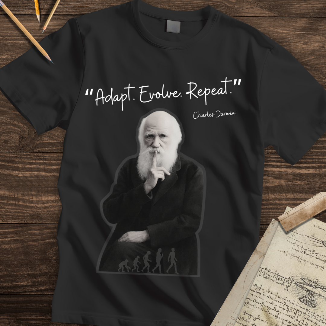 Charles Darwin - Adapt. Evolve. Repeat. T-shirt