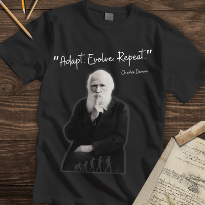 Charles Darwin - Adapt. Evolve. Repeat. T-shirt
