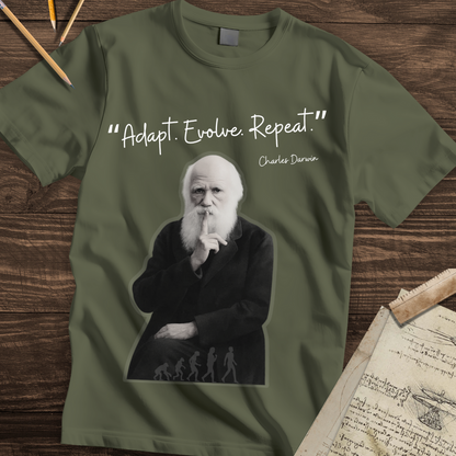 Charles Darwin - Adapt. Evolve. Repeat. T-shirt