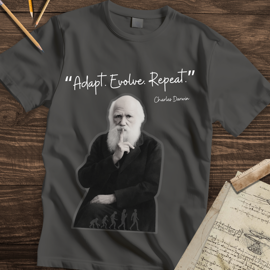 Charles Darwin - Adapt. Evolve. Repeat. T-shirt