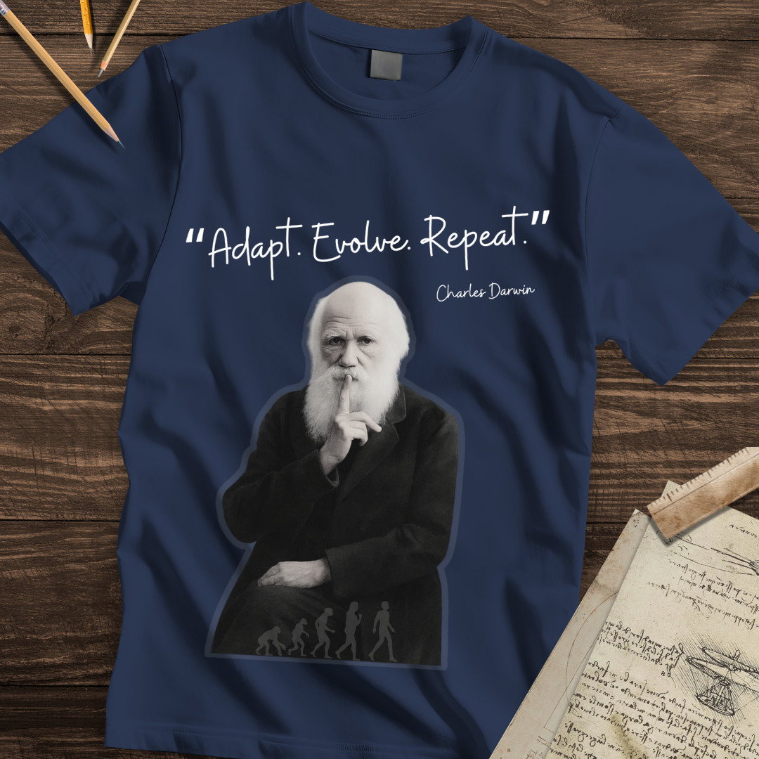 Charles Darwin - Adapt. Evolve. Repeat. T-shirt