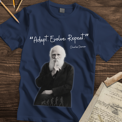 Charles Darwin - Adapt. Evolve. Repeat. T-shirt