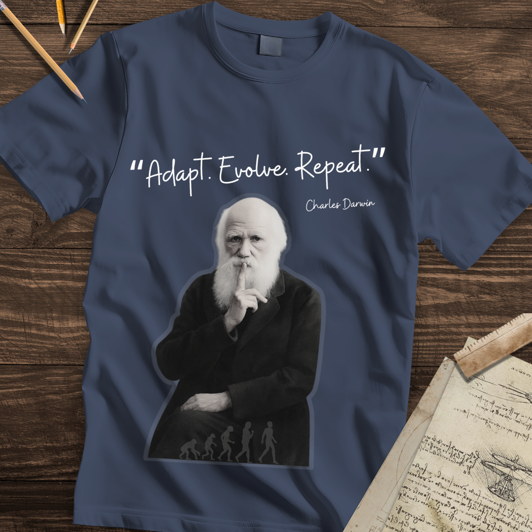 Charles Darwin - Adapt. Evolve. Repeat. T-shirt