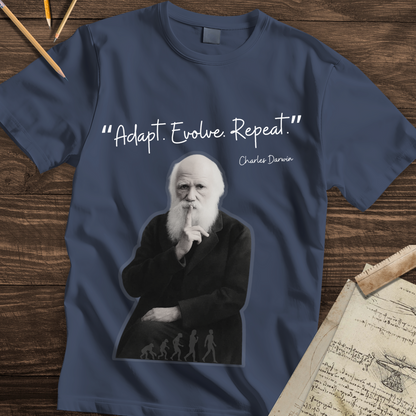 Charles Darwin - Adapt. Evolve. Repeat. T-shirt