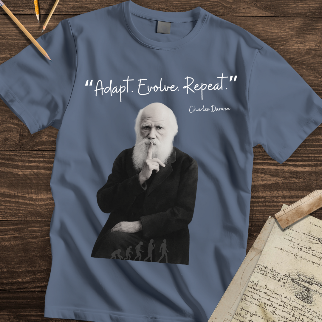 Charles Darwin - Adapt. Evolve. Repeat. T-shirt