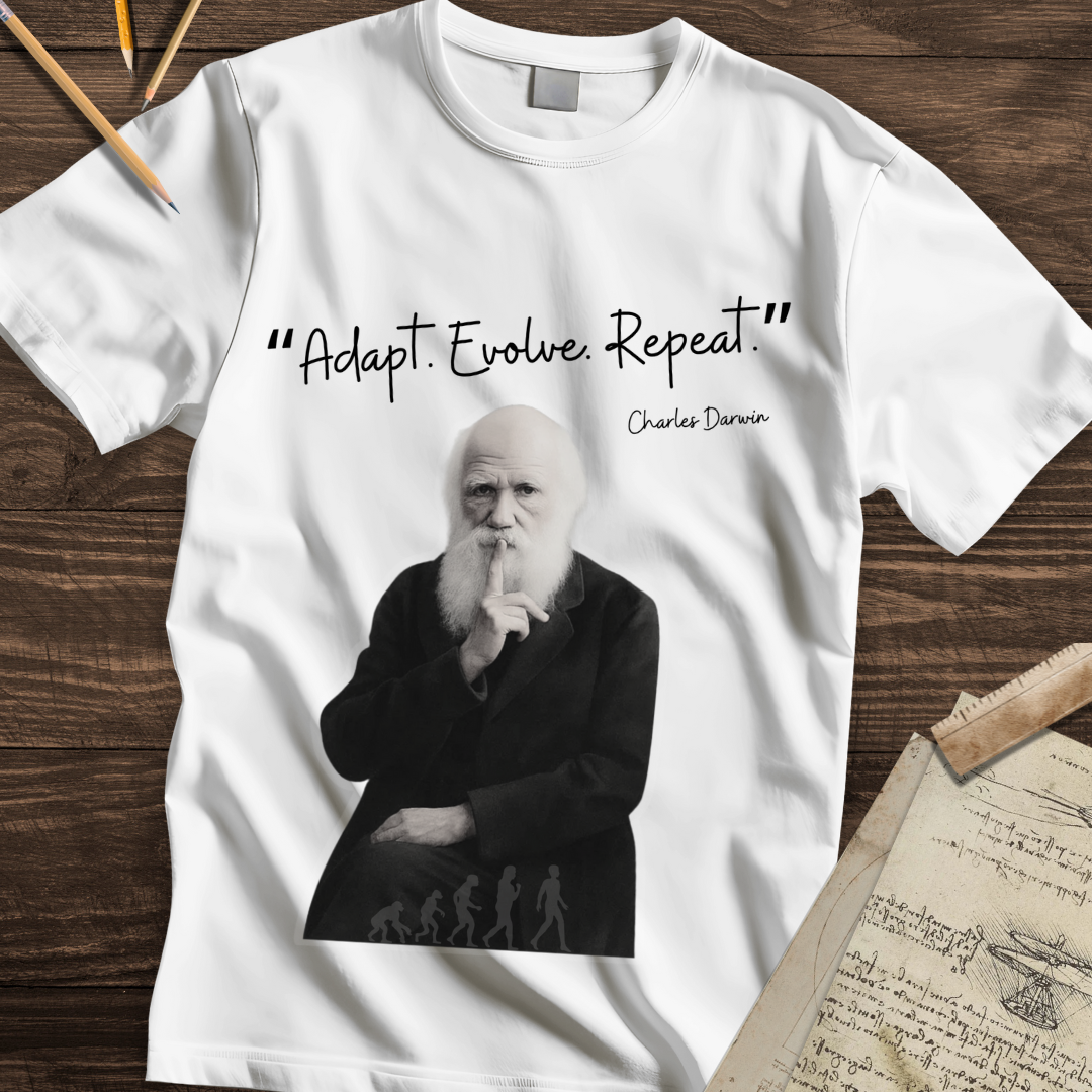 Charles Darwin - Adapt. Evolve. Repeat. T-shirt