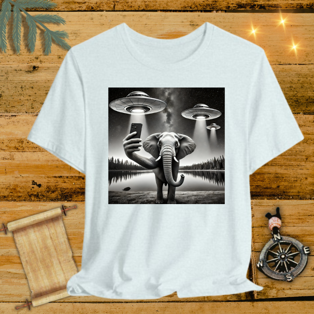 Cosmic Selfie Elephant T-Shirt