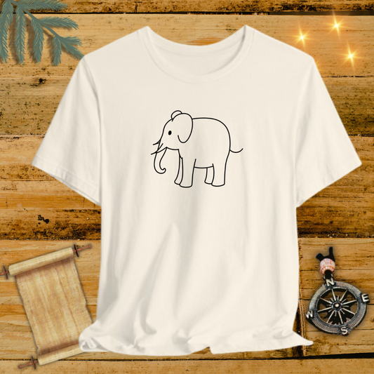 Minimalist Elephant Bloom T-Shirt