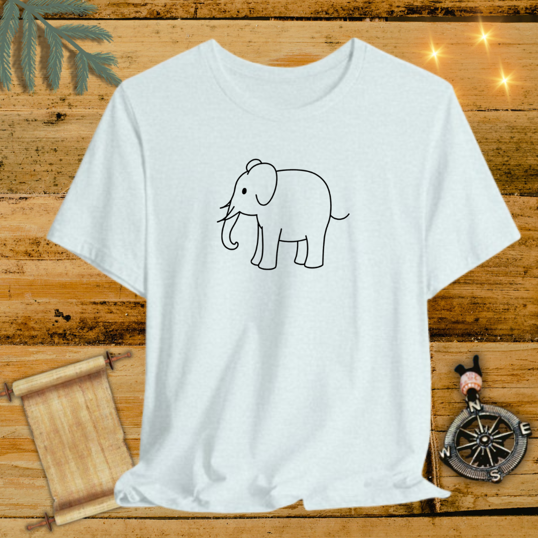 Minimalist Elephant Bloom T-Shirt