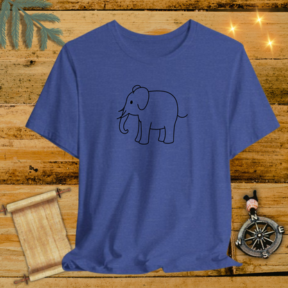 Minimalist Elephant Bloom T-Shirt