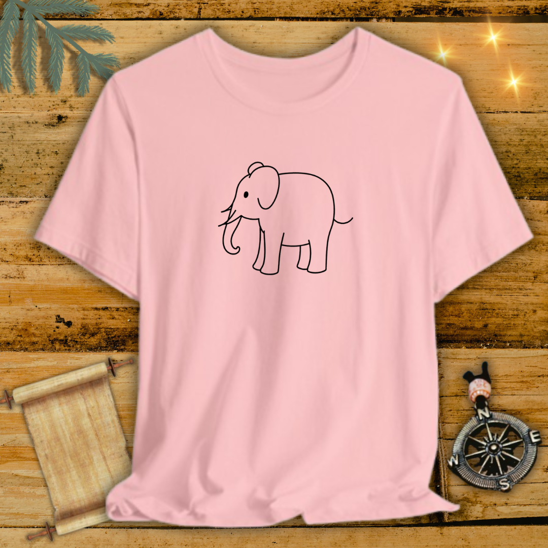 Minimalist Elephant Bloom T-Shirt