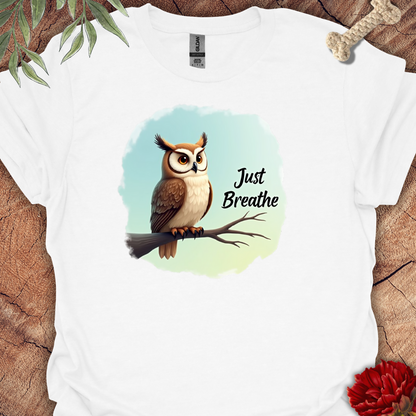 Just Breathe Owl Tee