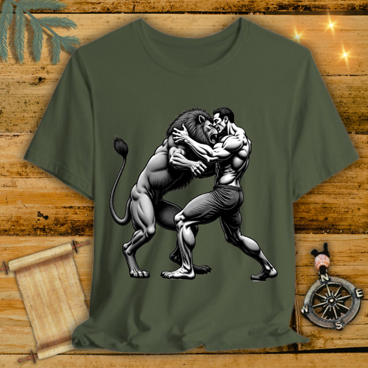 Lion vs Man T-Shirt