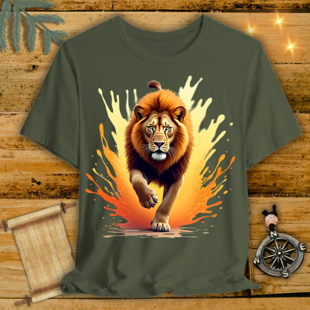 Nature Art Splash Lion Art T-Shirt