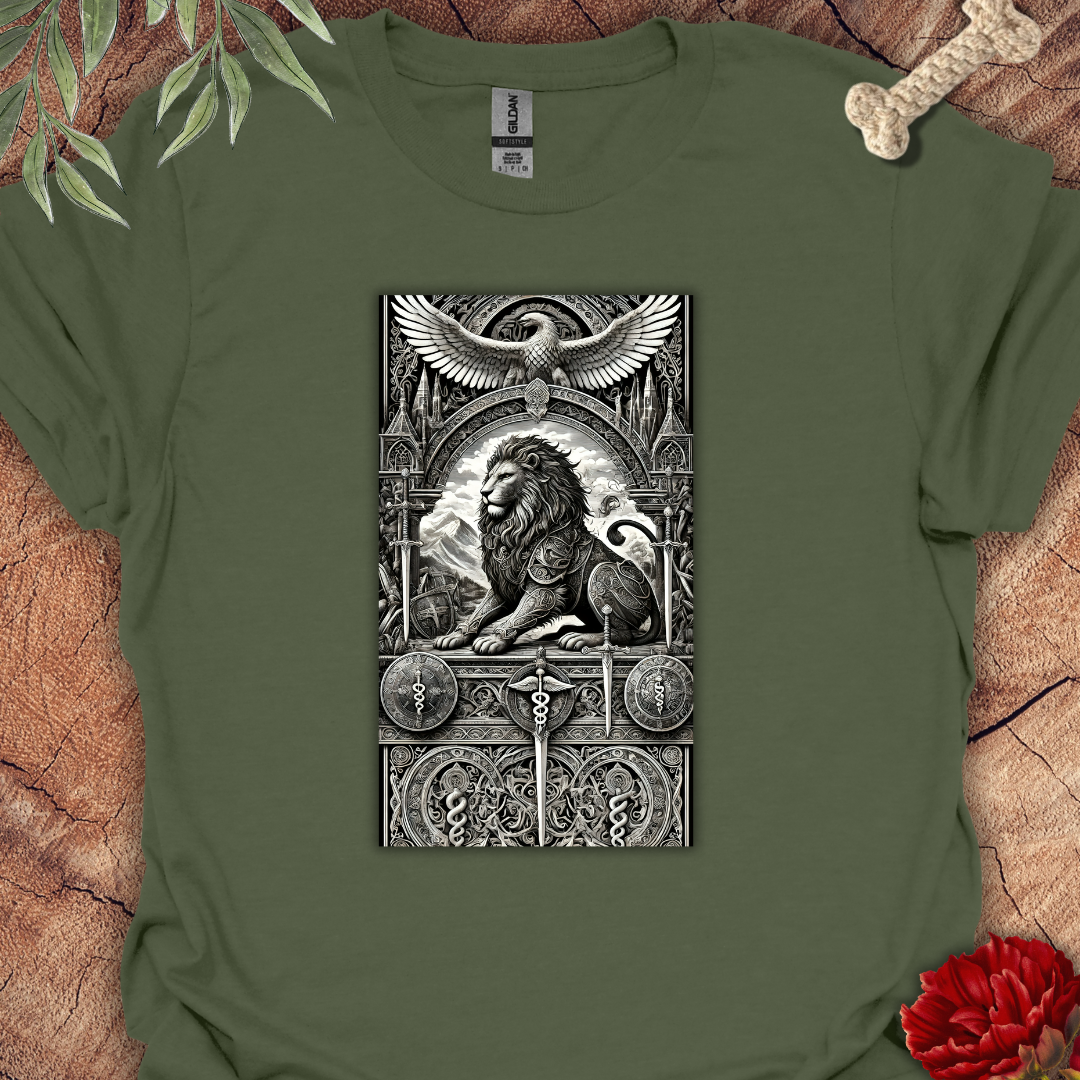 Medieval Lion Illustration Tee