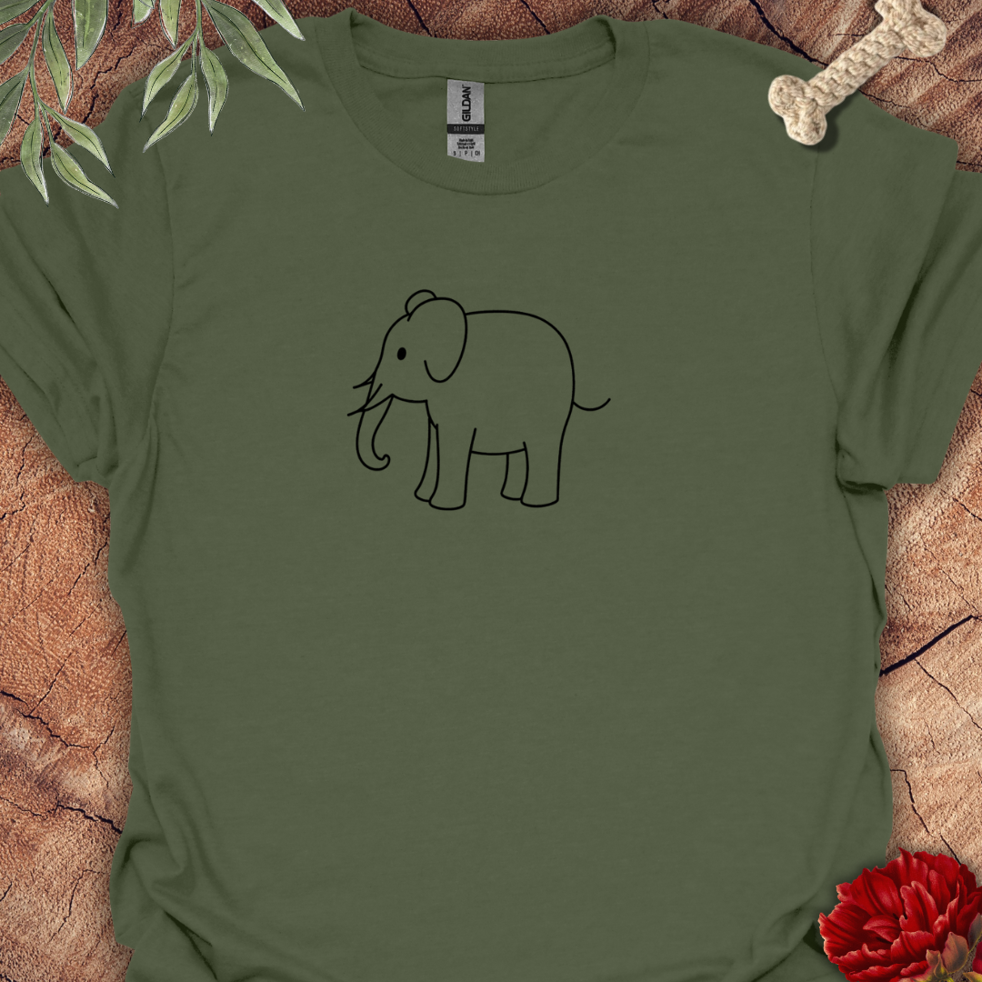 Minimalist Elephant Bloom Tee