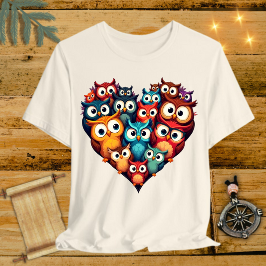 Heart Shaped Owl T-Shirt