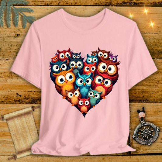 Heart Shaped Owl T-Shirt