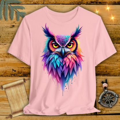 Vibrant Whimsy Owl T-Shirt