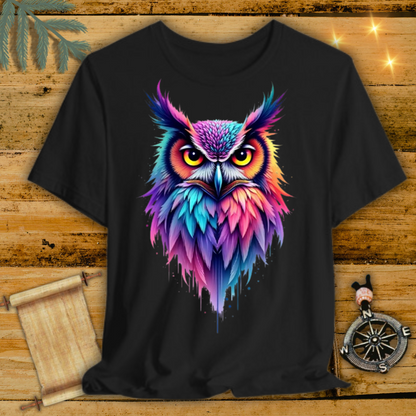 Vibrant Whimsy Owl T-Shirt