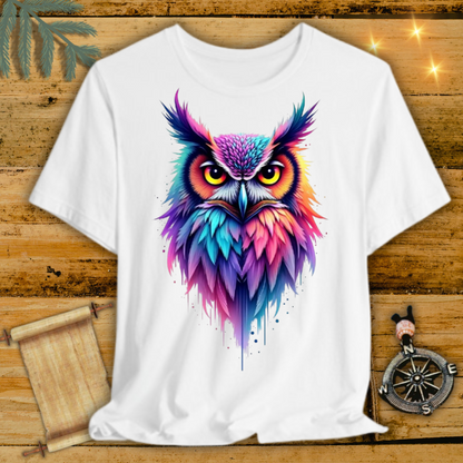 Vibrant Whimsy Owl T-Shirt