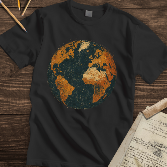 Textured Earth Globe T-shirt