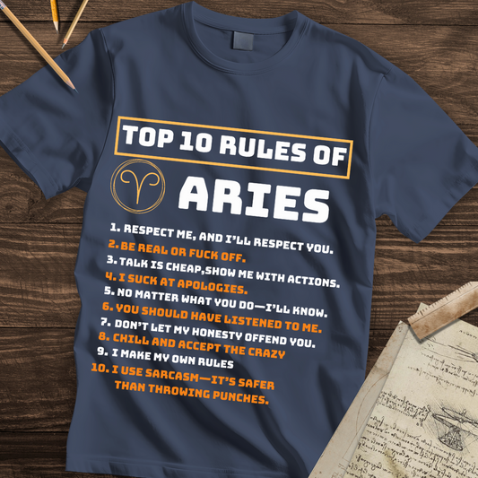 Top 10 ARIES RULES Tee